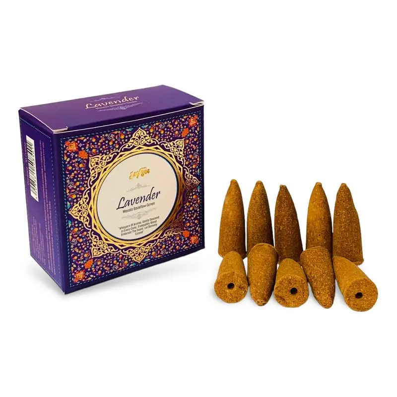 Indulge in the Calming Aroma of Jaygee Lavender Masala Backflow Cones | Pack Of