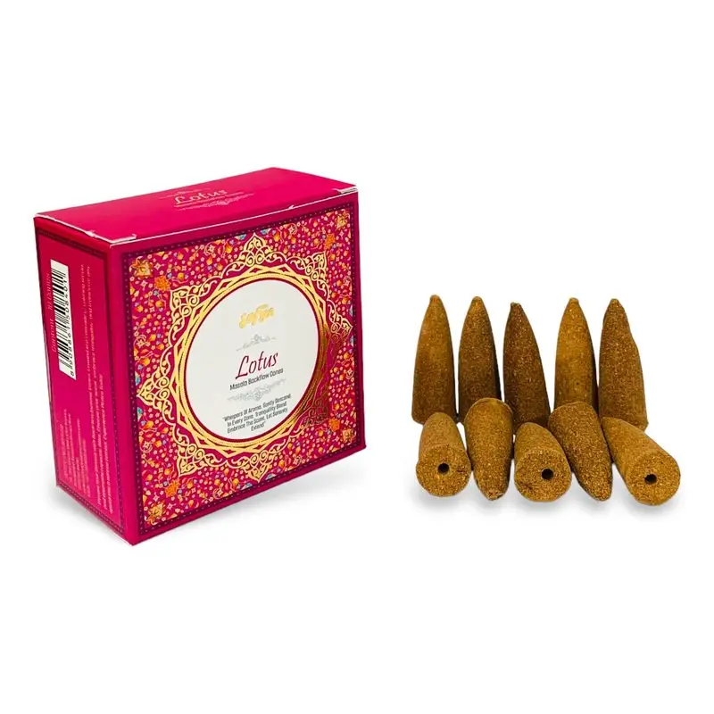 Experience the Serenity of Jaygee Lotus Masala Backflow Cones |  Pack Of 10 Cone