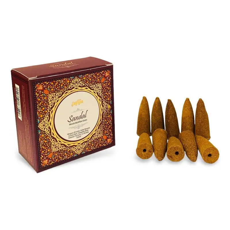 Jaygee Sandal Backflow Incense Cones Pack Of 10 Cones Tranquil Aroma Meditation
