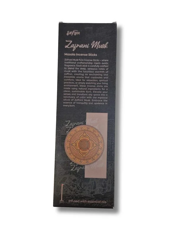 Jaygee's Zafrani Musk: A Whispering Embrace - Premium Masala Incense (50g)