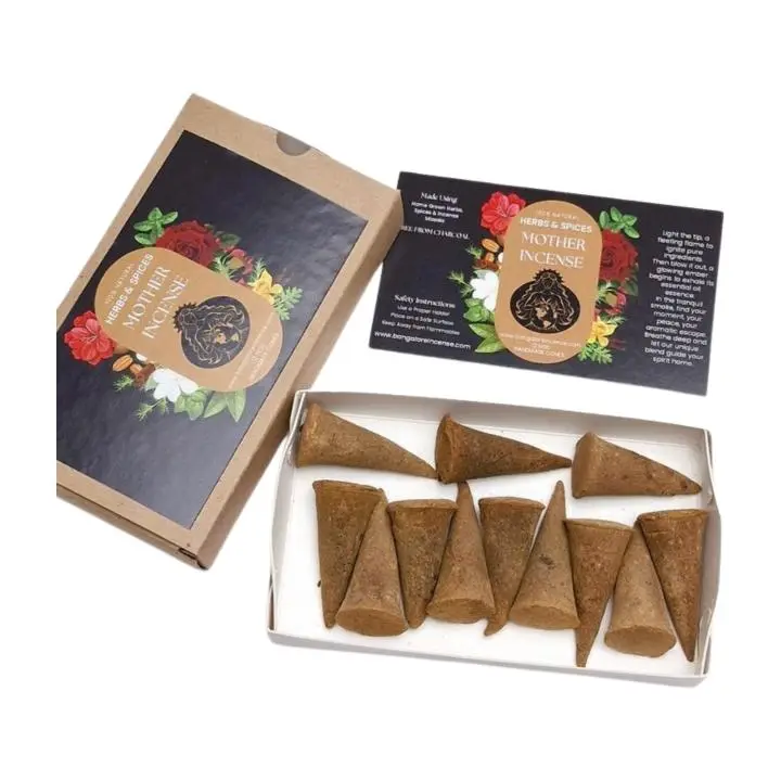 "Mother" Handmade Herbal Incense Cones – 100% Charcoal-Free & Pure