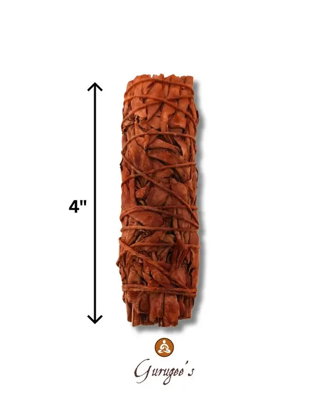 Gurugee's Dragon Blood Californian White Sage Smudge Stick, Sacred Cleansing